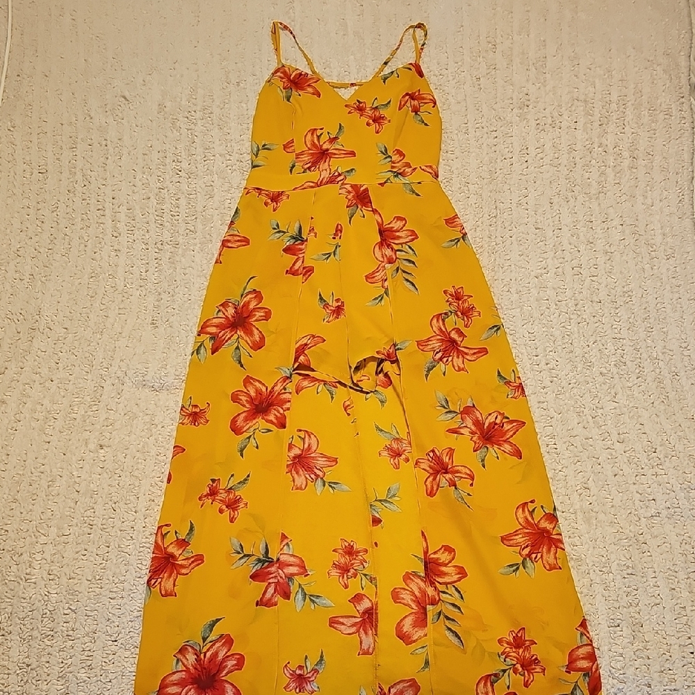 Guess Vibrant Yellow & Floral Romper